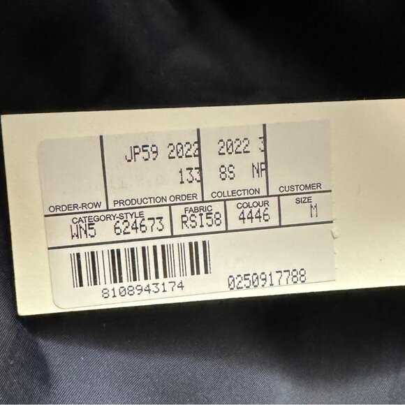 NWT McQ Alexander McQueen Navy Blue Coat Jacket size M - Picture 5 of 8